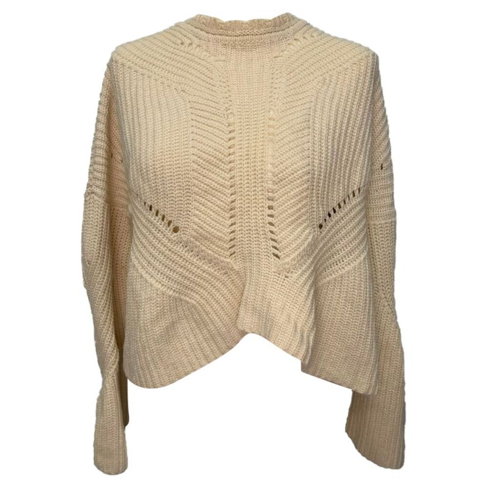 Isabel Marant Knitted Sweater in Ivory Cotton
